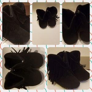 Baby Girl soft bottom cowgirl fringed boots